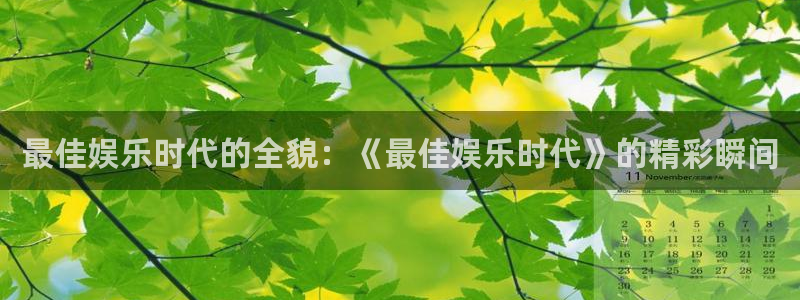 彩神凯捷平台：最佳娱乐时代的全貌：《最佳娱乐时代》的精彩瞬间