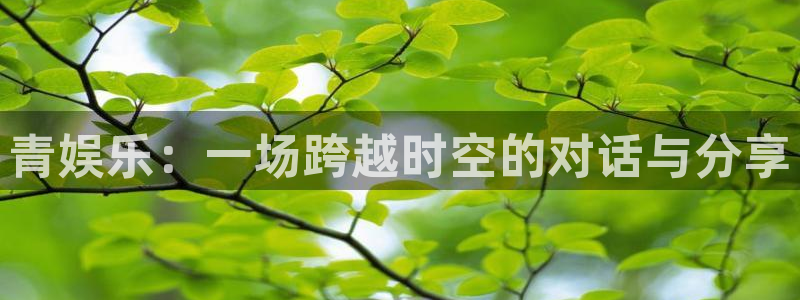 彩神2代理注册：青娱乐：一场跨越时空的对话与分享